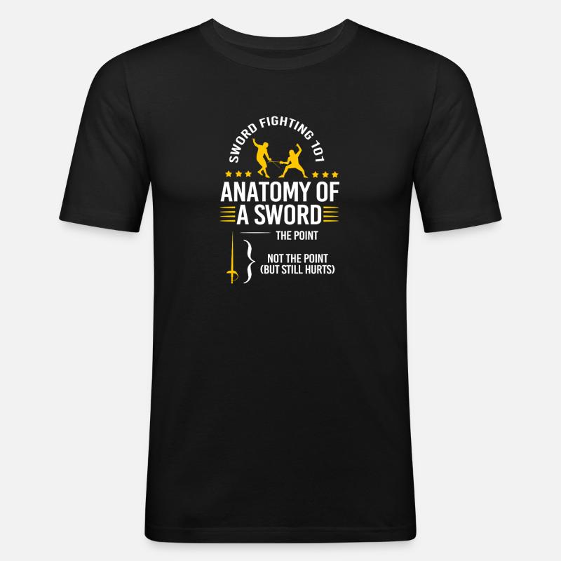 fencing - Men's Slim Fit T-Shirt - black