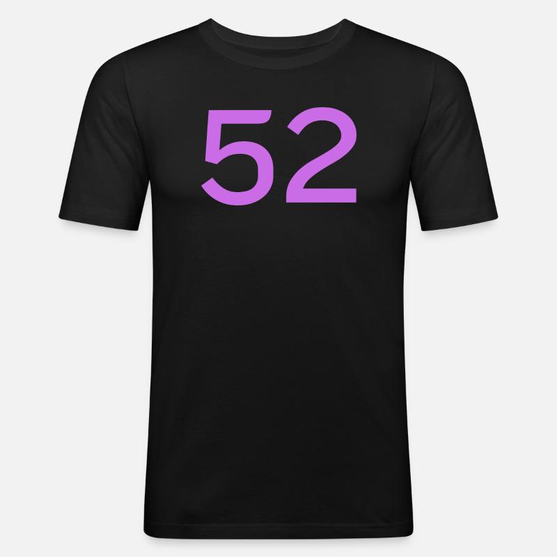 52 - Männer Slim Fit T-Shirt - Schwarz