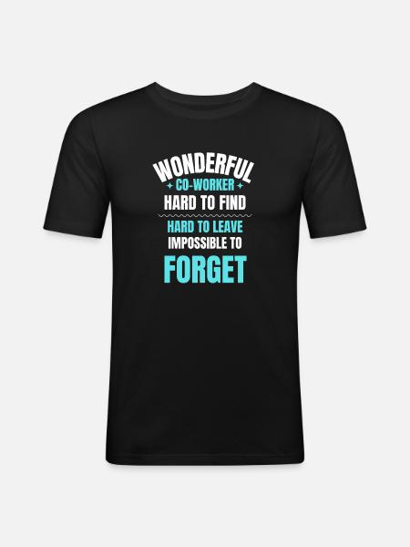 Wonderful Coworker Gift - Men's Slim Fit T-Shirt - black