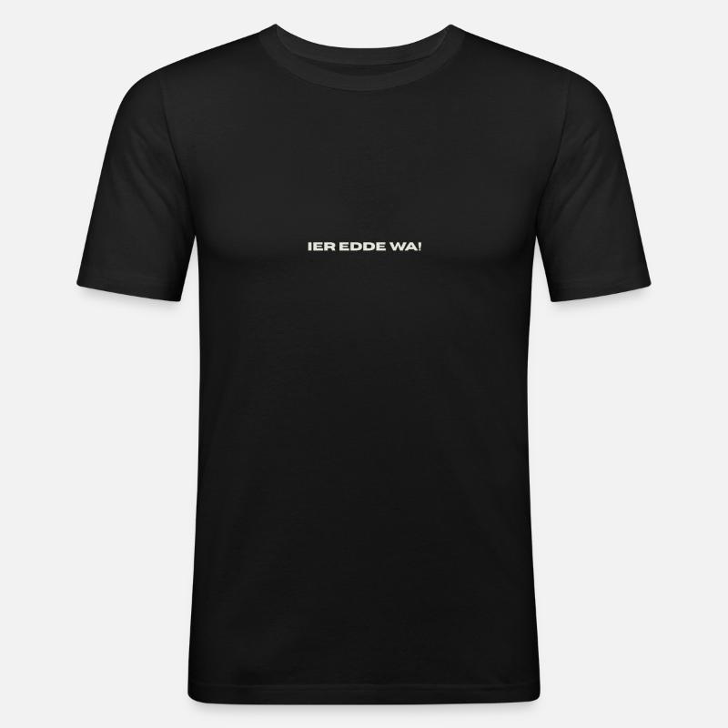 Antwerps_Dialect_T-chemise - T-shirt près du corps Homme - noir