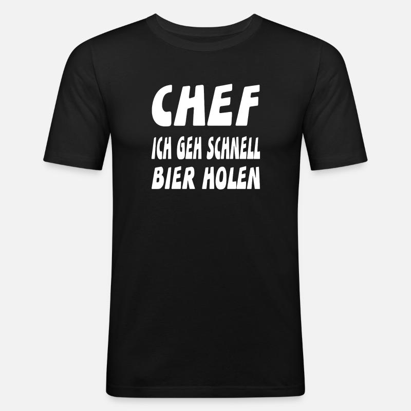 Chef - Männer Slim Fit T-Shirt - Schwarz