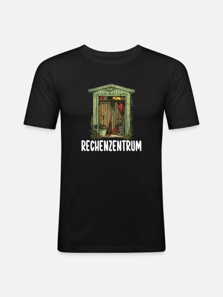 Schrebergarten Gärtner Rechenzentrum Gartenfreunde - Männer Slim Fit T-Shirt - Schwarz
