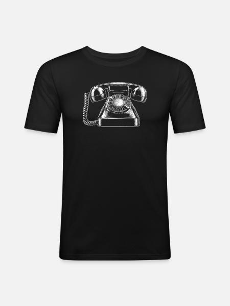 telephone - Men's Slim Fit T-Shirt - black