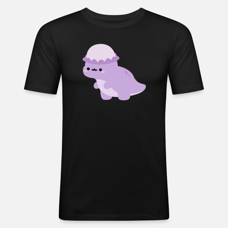 Pachycephalosaurus Dolly - Männer Slim Fit T-Shirt - Schwarz