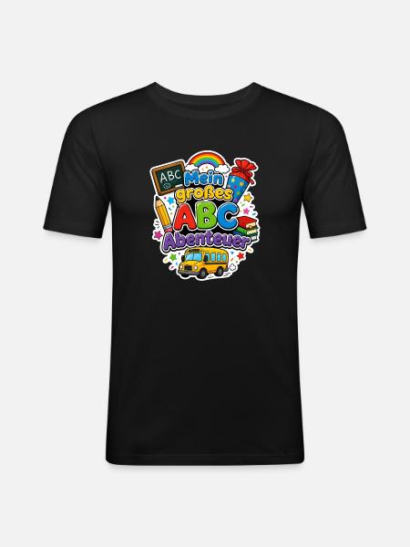 Schulkind 2026 Einschulung 2026 Schulanfang - Männer Slim Fit T-Shirt - Schwarz