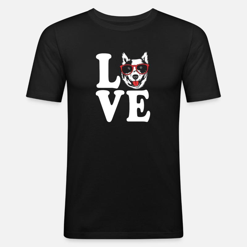 Bouvier australien chien - T-shirt près du corps Homme - noir