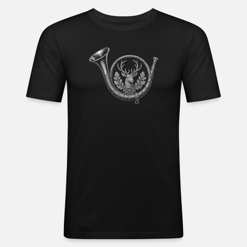 bugle - Men's Slim Fit T-Shirt - black