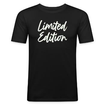 limited_edition- - Men's Slim Fit T-Shirt - black - Front - Nik (191cm)