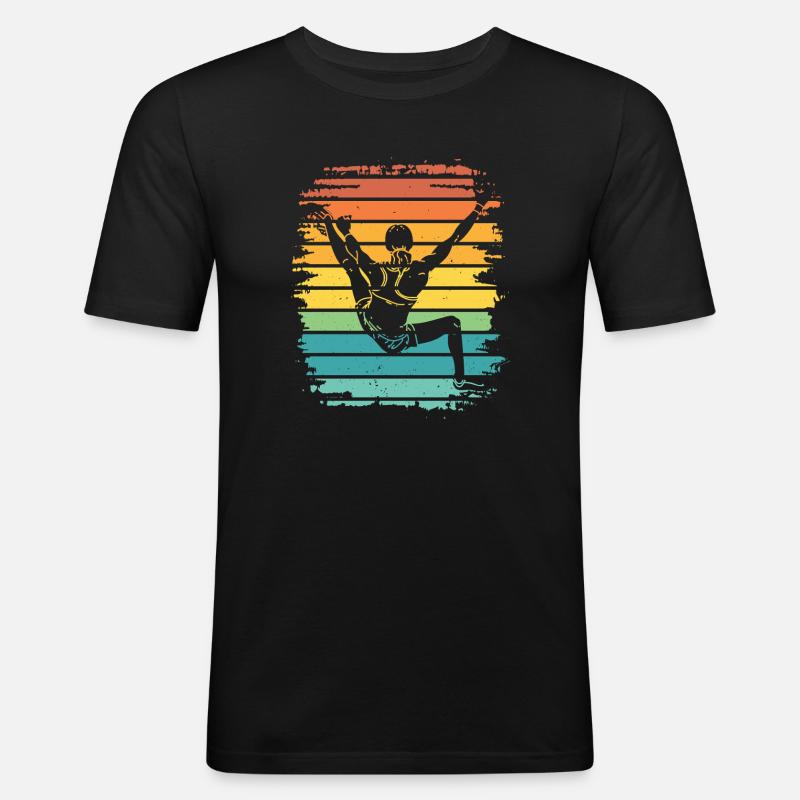 Bloc de bloc de Boulderer - T-shirt près du corps Homme - noir