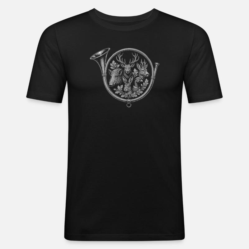 bugle - Men's Slim Fit T-Shirt - black