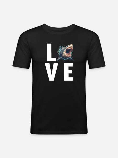 Megalodons Megalodon - Männer Slim Fit T-Shirt - Schwarz
