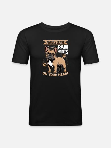 French Bulldog Frenchie Dog Breed - Men's Slim Fit T-Shirt - black