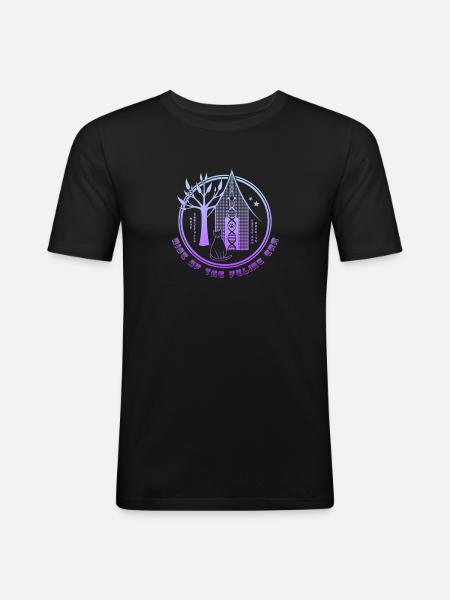 Ascension de l’ère féline - T-shirt près du corps Homme - noir