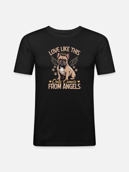 French Bulldog Frenchie Dog Breed - Men's Slim Fit T-Shirt - black