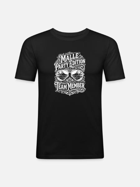 Malle Party Edition - Men's Slim Fit T-Shirt - black