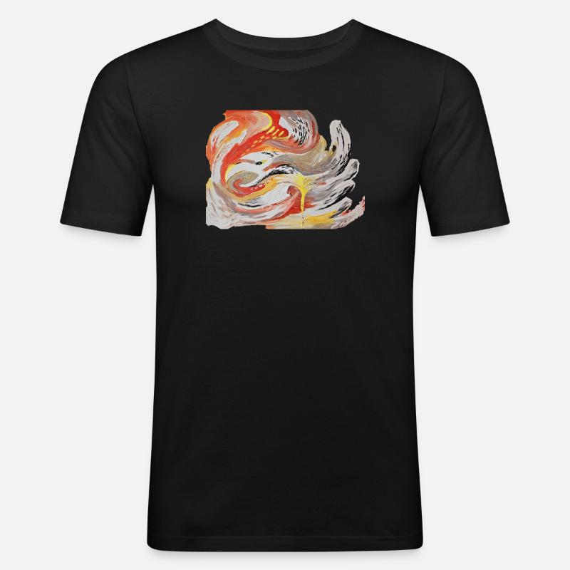 PHÖNIX  - Männer Slim Fit T-Shirt - Schwarz
