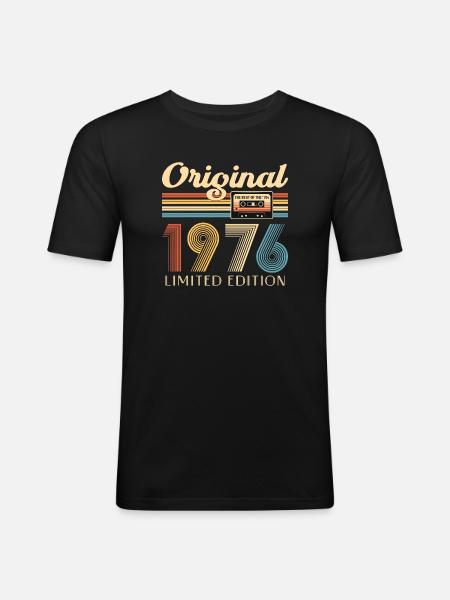 50th birthday, 50 years - Men's Slim Fit T-Shirt - black