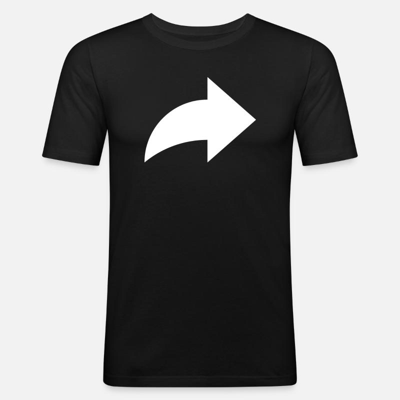 Pfeil, share - Männer Slim Fit T-Shirt - Schwarz