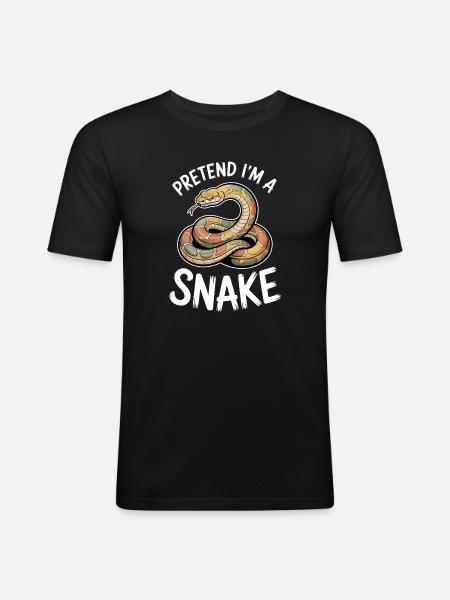Snake Sayings Funny Snake Gift - Men's Slim Fit T-Shirt - black
