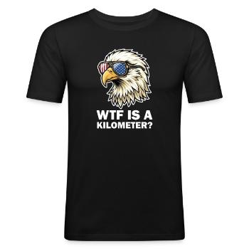 American Eagle Flag Schutzbrille - Männer Slim Fit T-Shirt - Schwarz - Vorne - Nik (191cm)