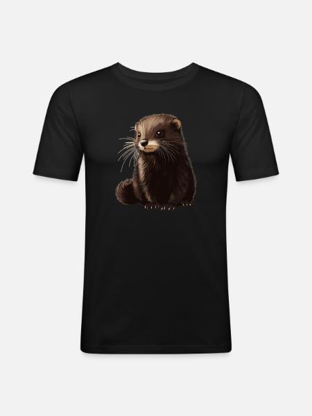 Mink Mink - T-shirt près du corps Homme - noir