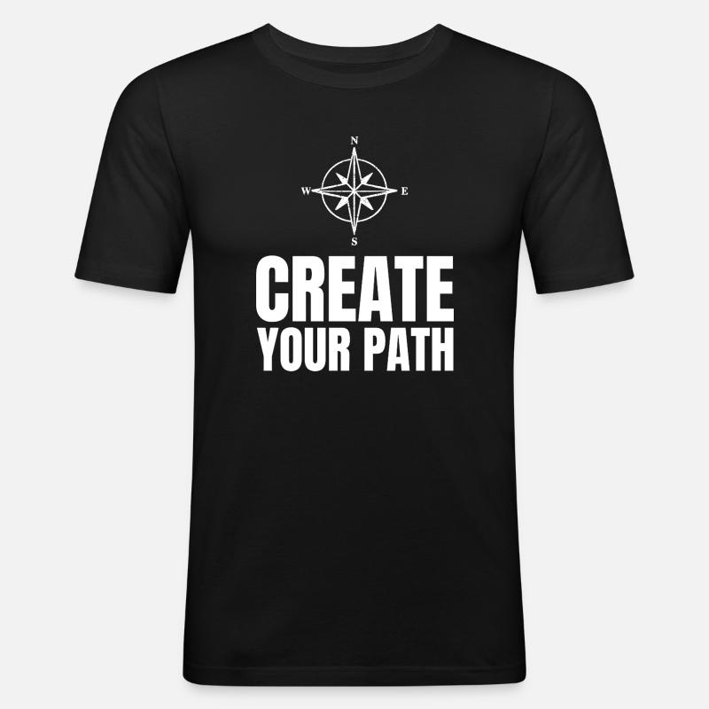 Create Your Path - Men's Slim Fit T-Shirt - black