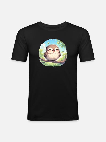 Oiseaux moqueurs Oiseaux moqueurs - T-shirt près du corps Homme - noir