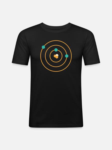 Atomic Model - Physics Chemistry Science Nerd - Men's Slim Fit T-Shirt - black