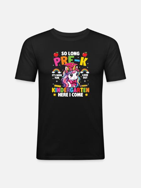 Adieu Pré-K Attention Fille de maternelle - T-shirt près du corps Homme - noir