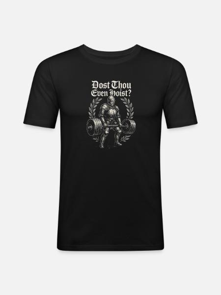 Knight's Power Weightlifting - Men's Slim Fit T-Shirt - black