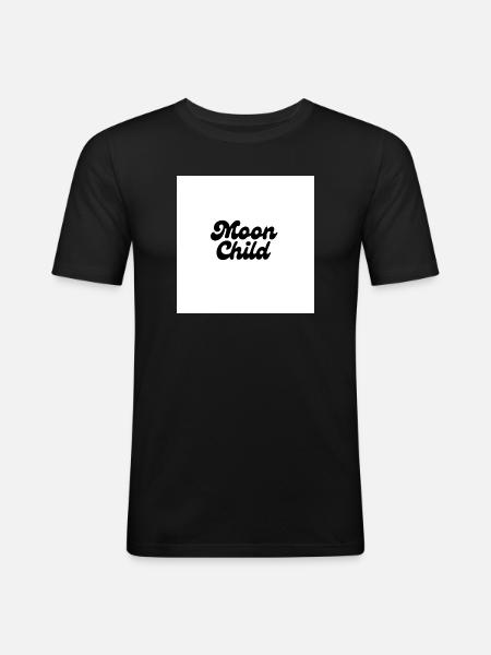 Moon Child Celestial Script - Men's Slim Fit T-Shirt - black