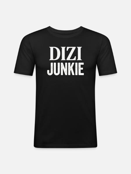 DIZI Junkie Turc Turc Dictons - T-shirt près du corps Homme - noir
