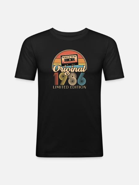 40th birthday, 40 years - Men's Slim Fit T-Shirt - black