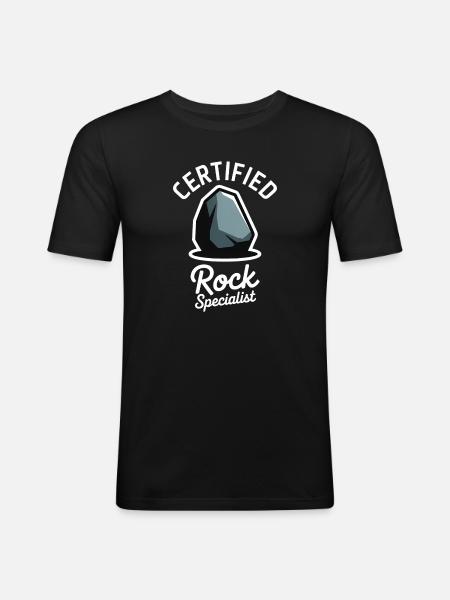 Stones Sayings Stone Funny Stones Gift - Men's Slim Fit T-Shirt - black
