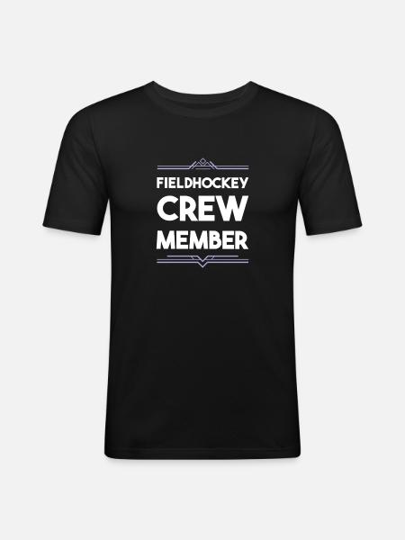 Fieldhockey Crew - Männer Slim Fit T-Shirt - Schwarz