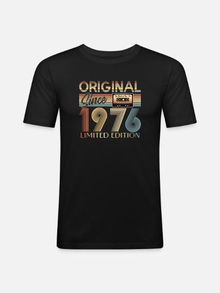 50th birthday, 50 years - Men's Slim Fit T-Shirt - black