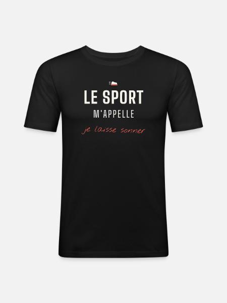 Le Sport M'appelle - T-shirt près du corps Homme - noir