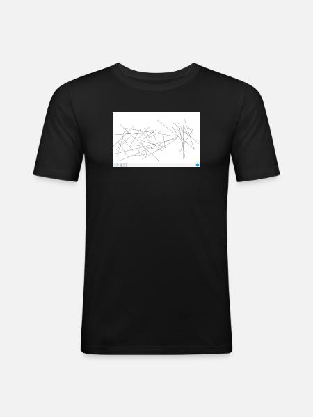 Jagged line abstraction - Men's Slim Fit T-Shirt - black