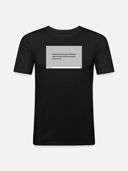 Kryptische Textmuster Grau Neon - Männer Slim Fit T-Shirt - Schwarz