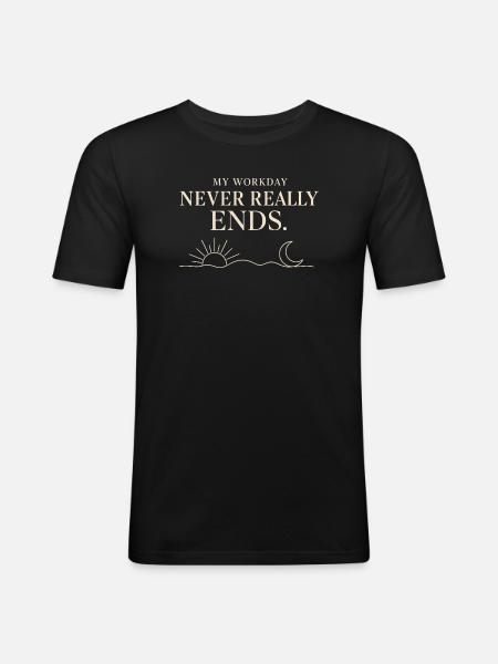 Aidant Familial Travailleur - T-shirt près du corps Homme - noir