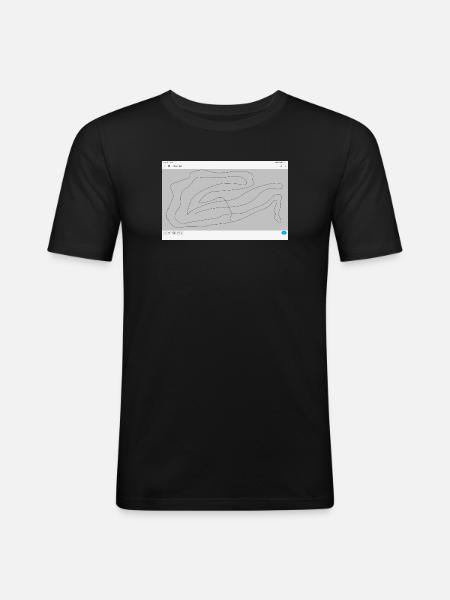 Fließende Konturen Linienkunst - Männer Slim Fit T-Shirt - Schwarz
