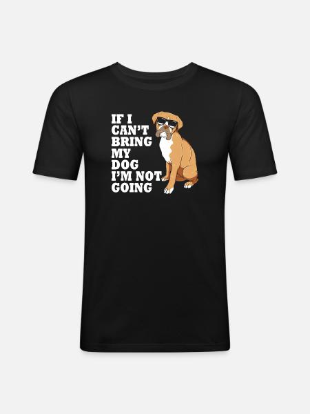 Boxer Dog - Men's Slim Fit T-Shirt - black