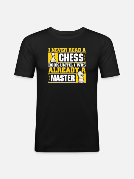 Échiquier des joueurs d’échecs - T-shirt près du corps Homme - noir