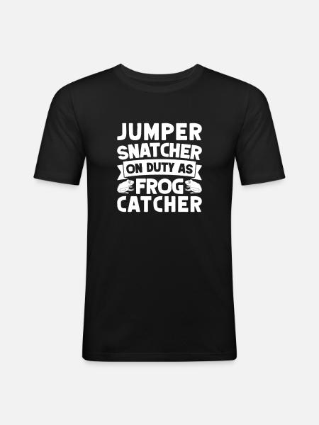Frog Catcher Jumper Snatcher Frog - Men's Slim Fit T-Shirt - black