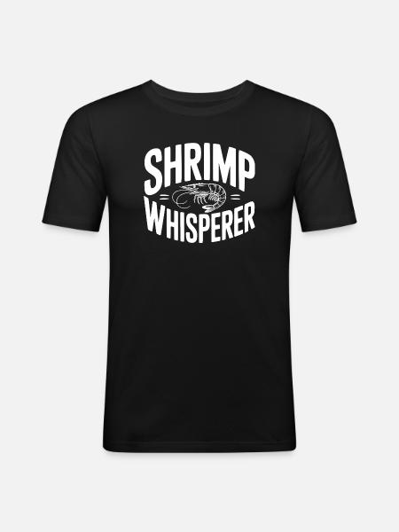 Shrimp Whisperer - Men's Slim Fit T-Shirt - black