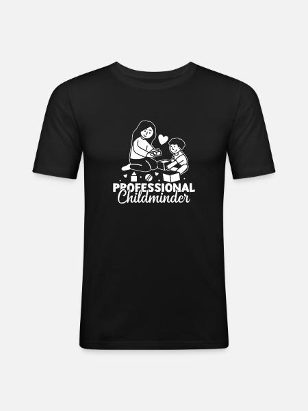 Gardienne professionnelle de garde d’enfants - T-shirt près du corps Homme - noir