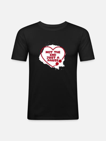 Point-virgule : pause Point-virgule - T-shirt près du corps Homme - noir