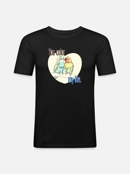 Rosenkopfchen - Männer Slim Fit T-Shirt - Schwarz