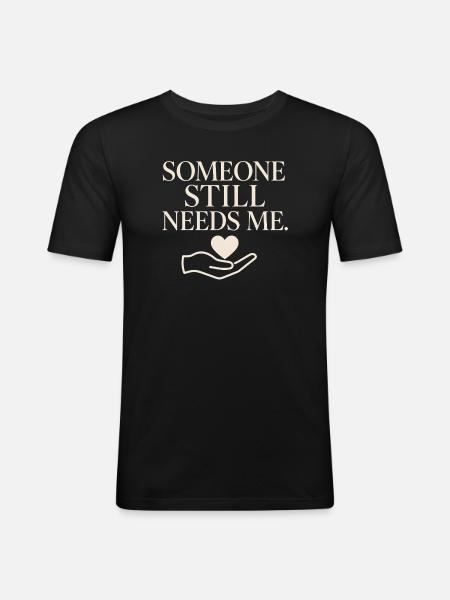 Aidant Familial Travailleur - T-shirt près du corps Homme - noir