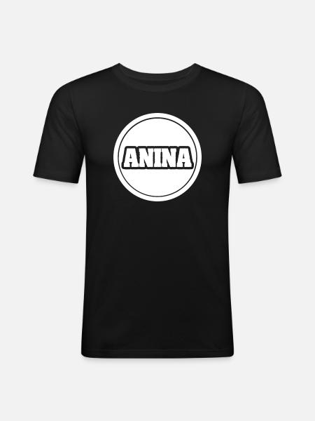 Légendaire Anina - T-shirt près du corps Homme - noir